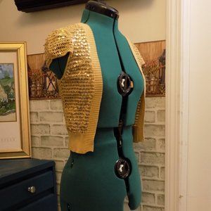 Gold Passport Sequin Party Top